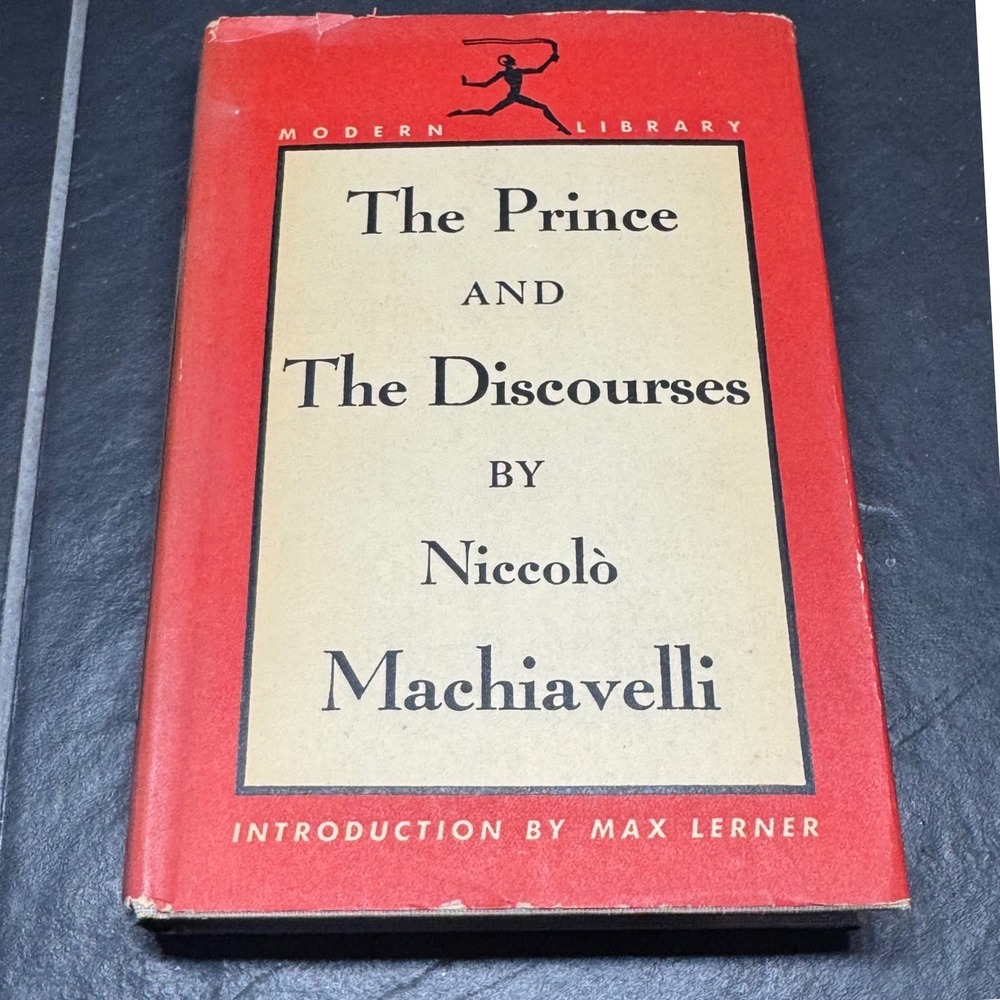 1940 The Prince and The Discourses Niccolo Machiavelli Modern Library Hardcover